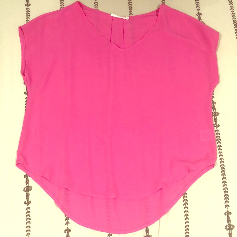 Pink LUSH chiffon blouse